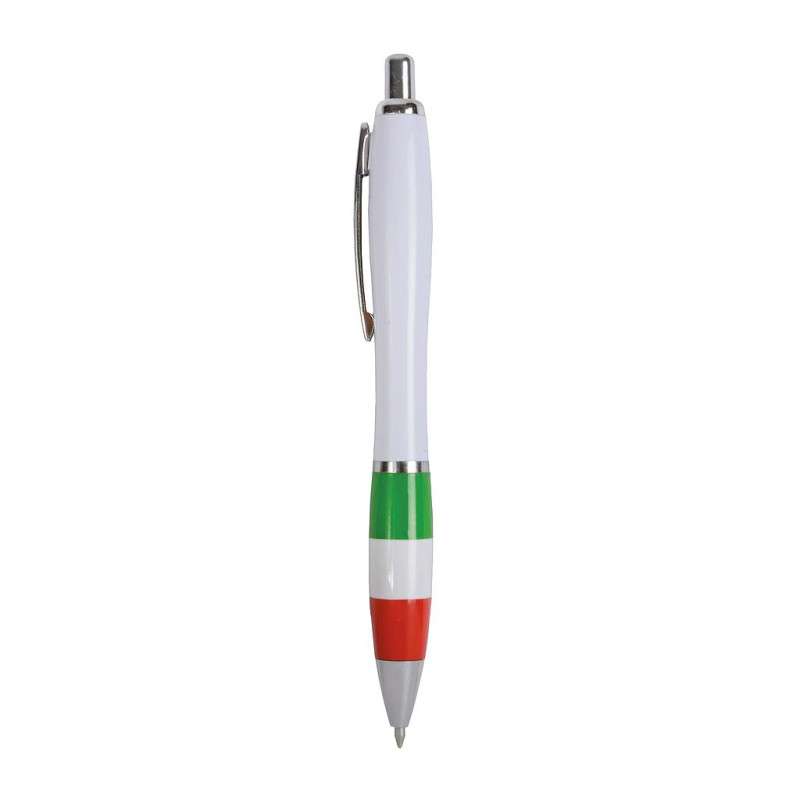 Bolígrafo de plástico con carga jumbo, antideslizante de caucho , clip de metal