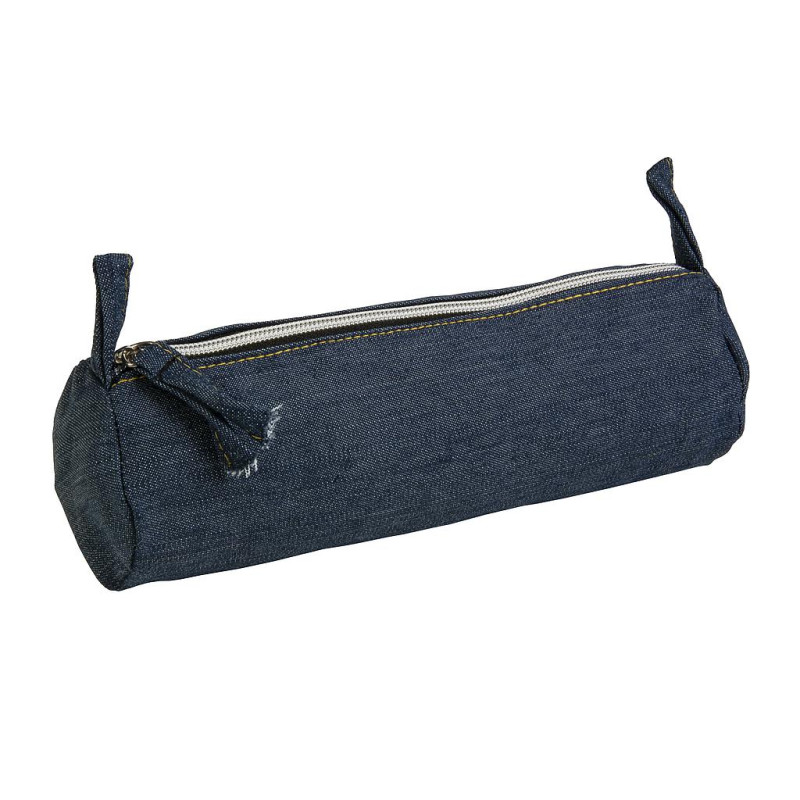 Bolsa de algodón DENIM 220 g/m2 (85% algodón - 15% poliéster) con cierre de cremallera