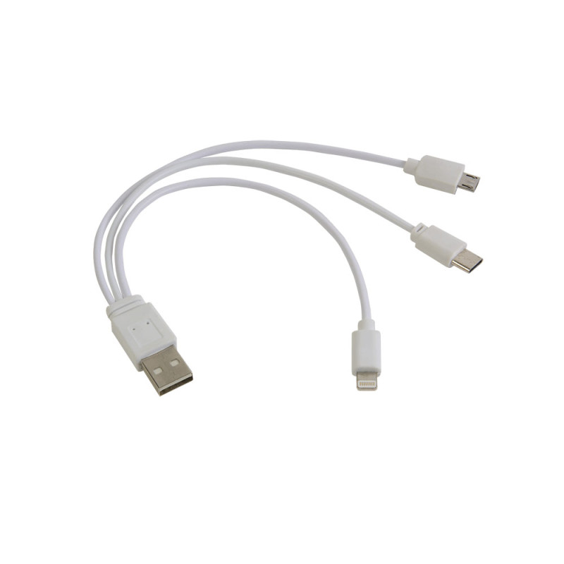 Cable adaptador micro USB / Lightning / tipo C