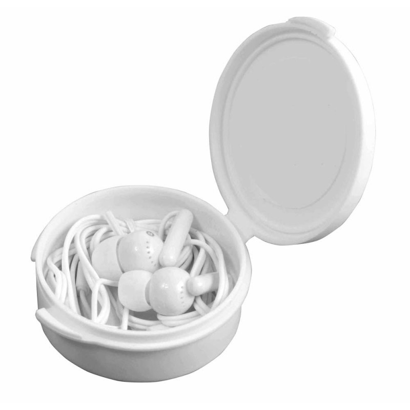 Estéreo auriculares in-ear con caja de plástico