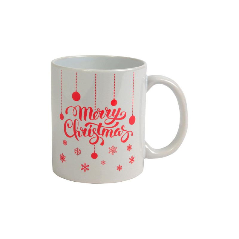 Sublimating ceramic mug with christmas printing included