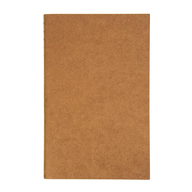 Cuaderno con tapa en papel reciclado, hojas rayadas marfil, 50 páginas, 9X14 cm