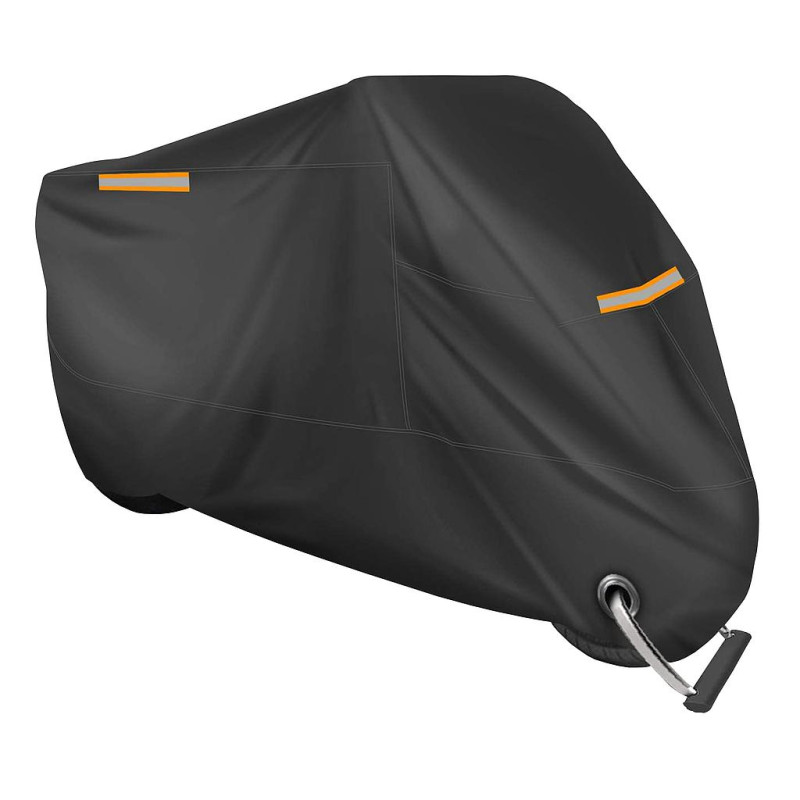 Funda de poliéster 190T para motocicleta con bandas reflectantes