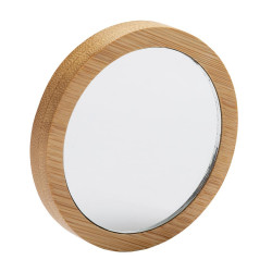 Espejo redondo de bambú