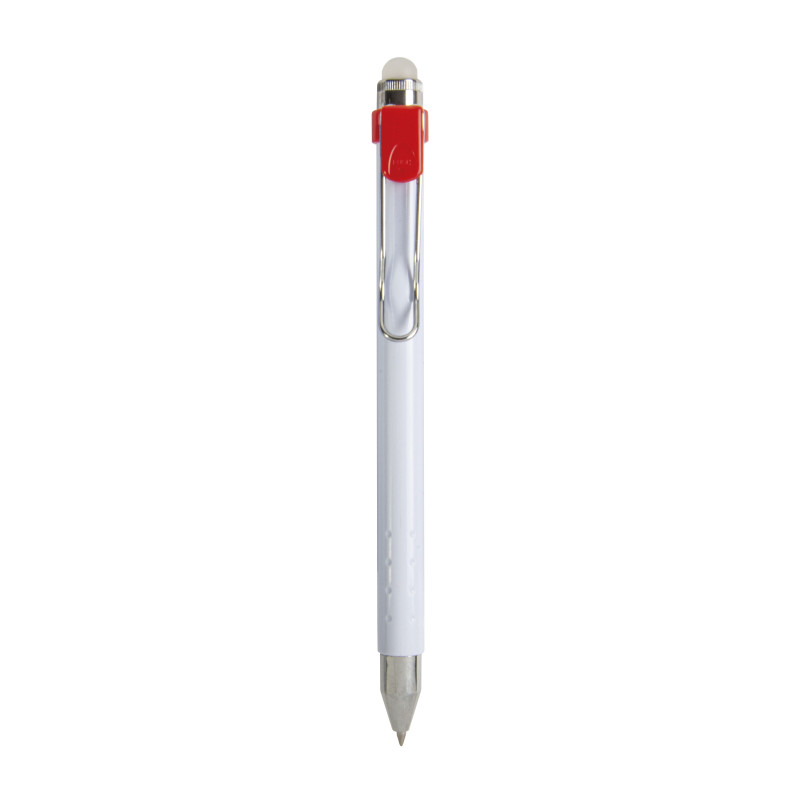 Bolígrafo de plástico con tinta borrable y clip de metal