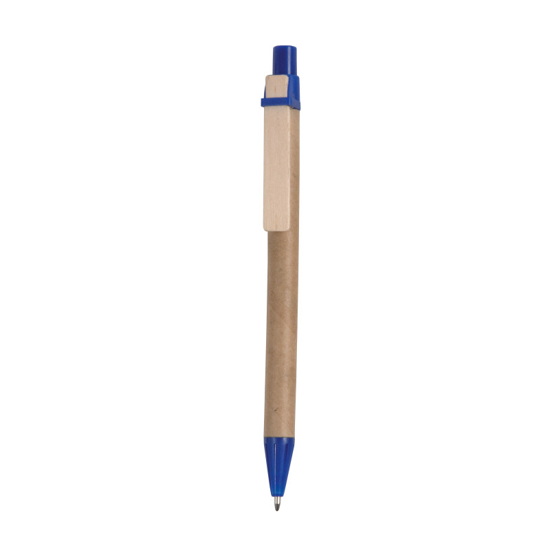 Bolígrafo con caña de cartón reciclado.