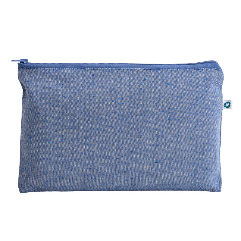 Neceser de algodón reciclado de 150 g / m2, con cremallera