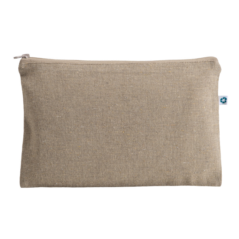 Neceser de algodón reciclado de 150 g / m2, con cremallera