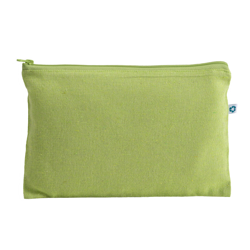 Neceser de algodón reciclado de 150 g / m2, con cremallera