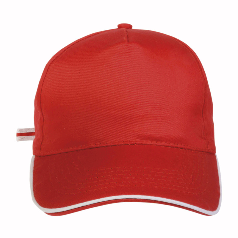 Gorra de algodón con cierre hebilla.