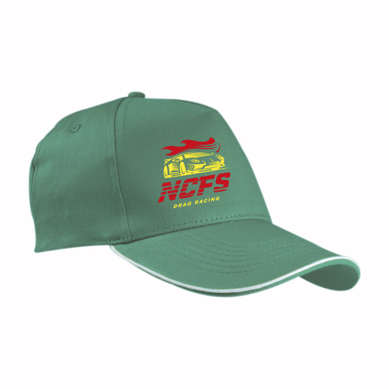 Gorra de algodón con cierre hebilla.