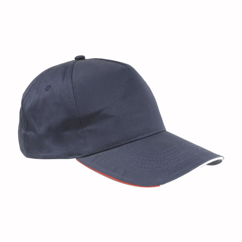 Gorra de 5 paneles de algodón Italia.