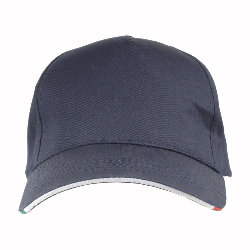 Gorra de 5 paneles de algodón Italia.