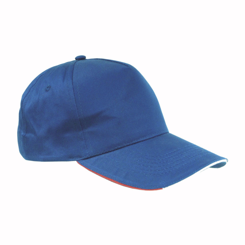 Gorra de 5 paneles de algodón Italia.