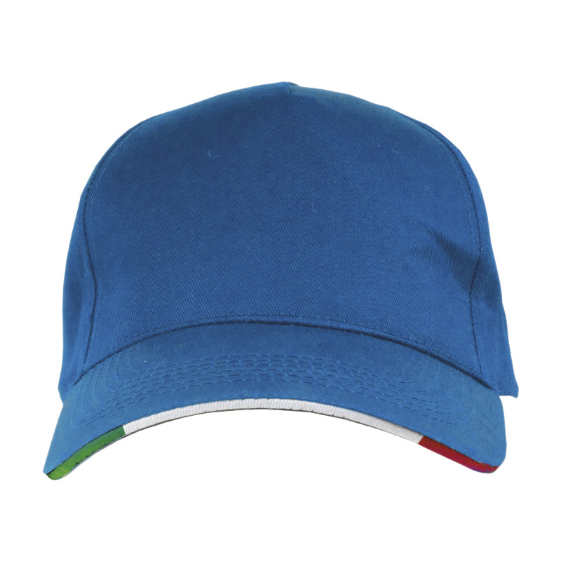 Gorra de 5 paneles de algodón Italia.