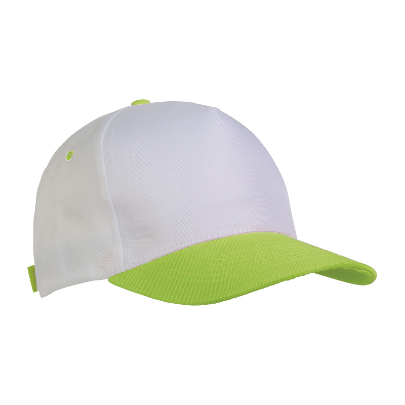 Gorro de poliéster, 5 paneles y ajuste de velcro