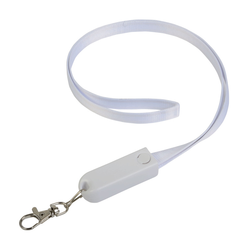 Cordón con mosquetón con función de cable de carga con conector C / USB tipo Micro-USB / L