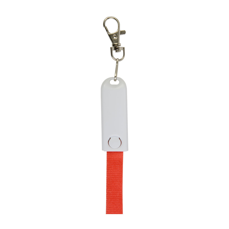 Cordón con mosquetón con función de cable de carga con conector C / USB tipo Micro-USB / L