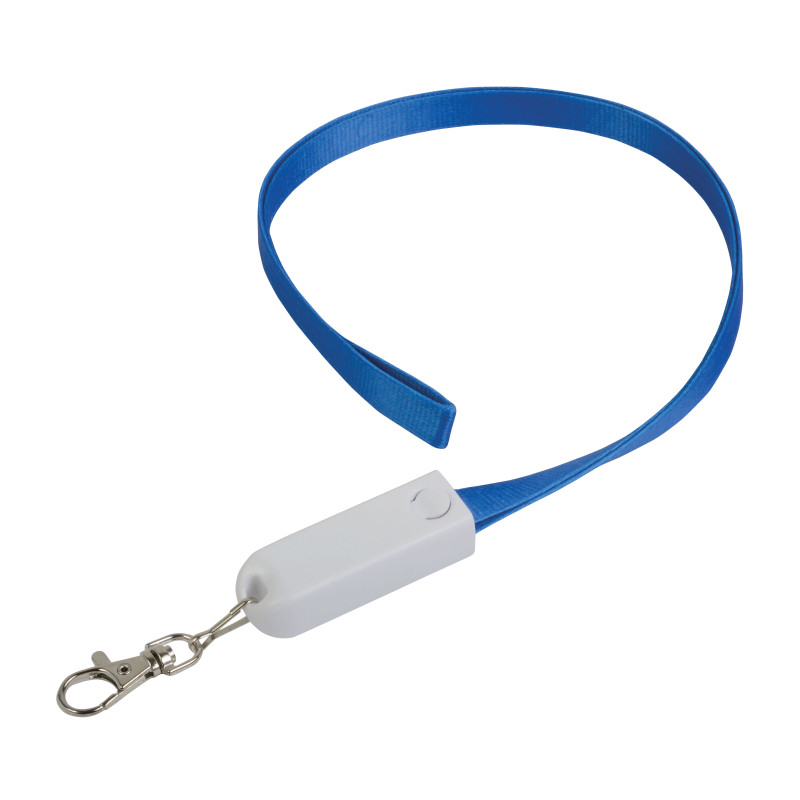 Cordón con mosquetón con función de cable de carga con conector C / USB tipo Micro-USB / L