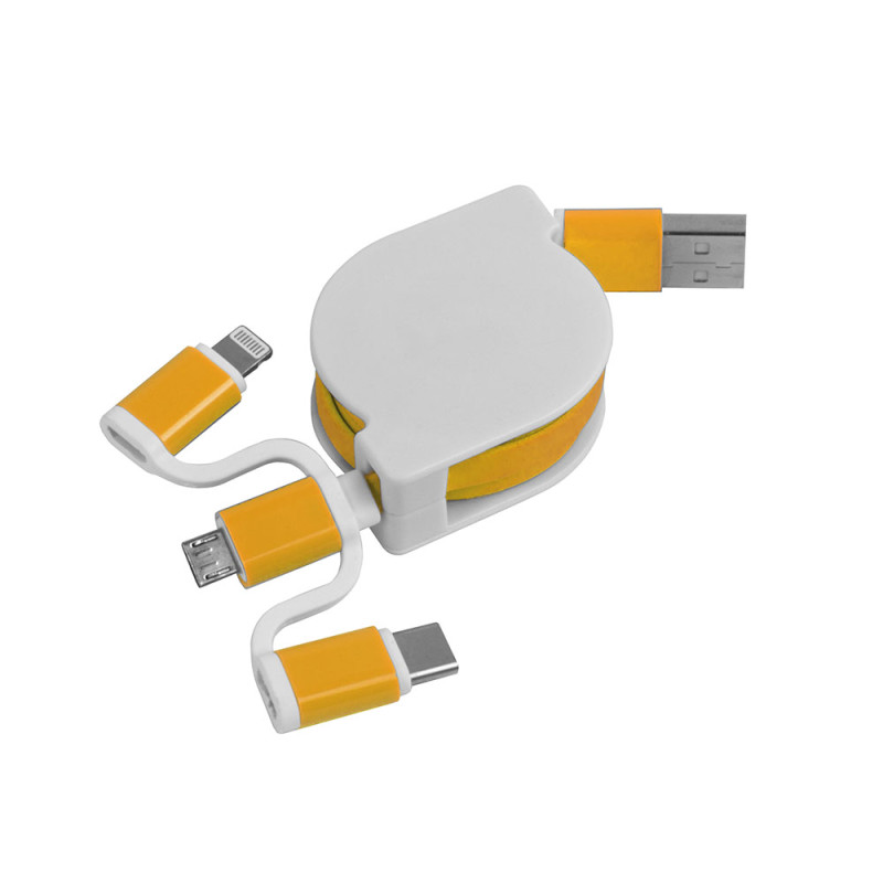 Cable de recarga USB de tipo C/ lightining / micro USB / micro USB retractil