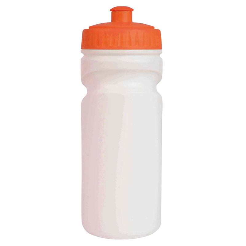Cantimplora  de plástico libre de BPA blanco (500 ml) con tapa de color