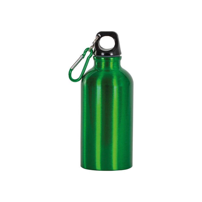 Aluminum bottle with carabiner, 400ml