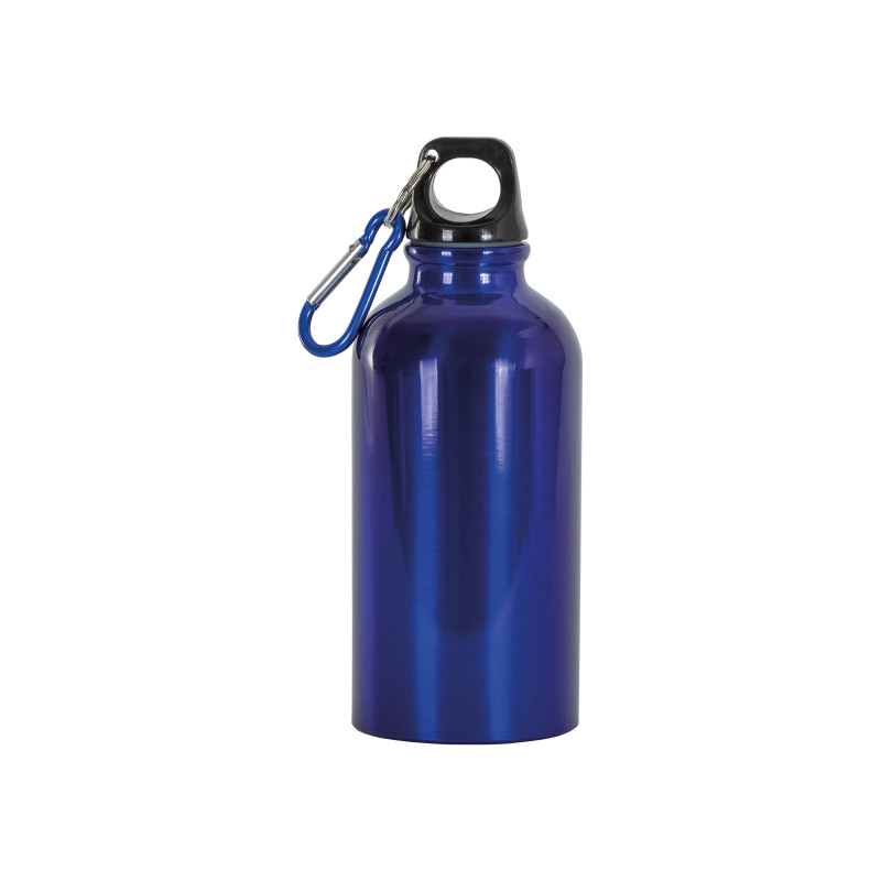 Aluminum bottle with carabiner, 400ml
