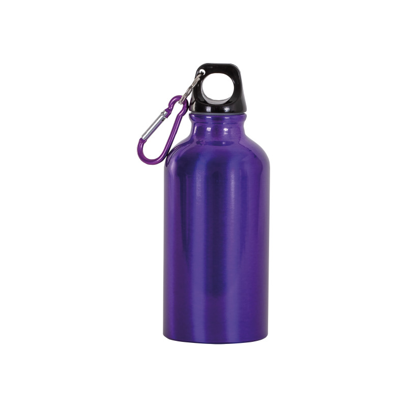 Aluminum bottle with carabiner, 400ml