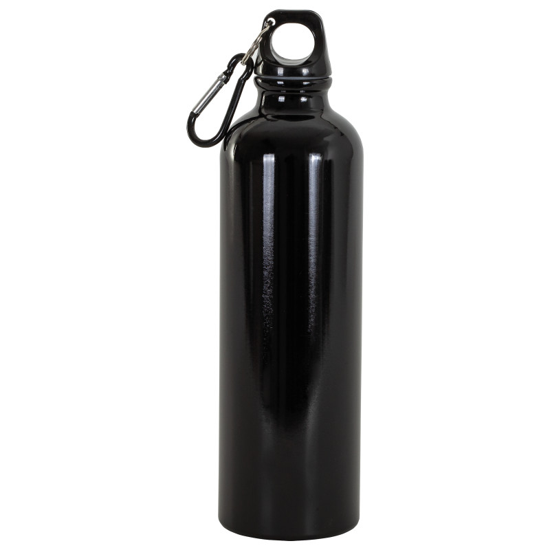 Aluminum bottle with carabiner. 750ml, no box