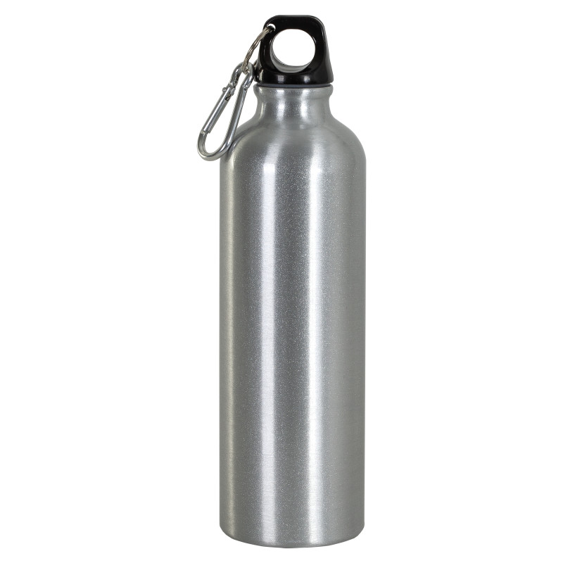 Aluminum bottle with carabiner. 750ml, no box