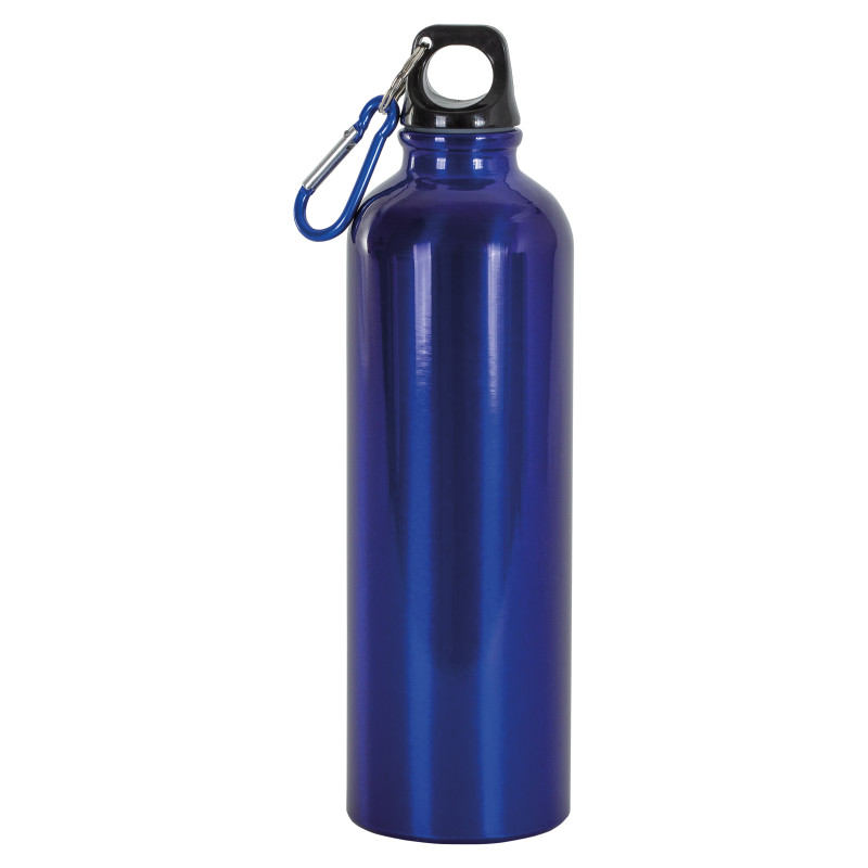 Aluminum bottle with carabiner. 750ml, no box