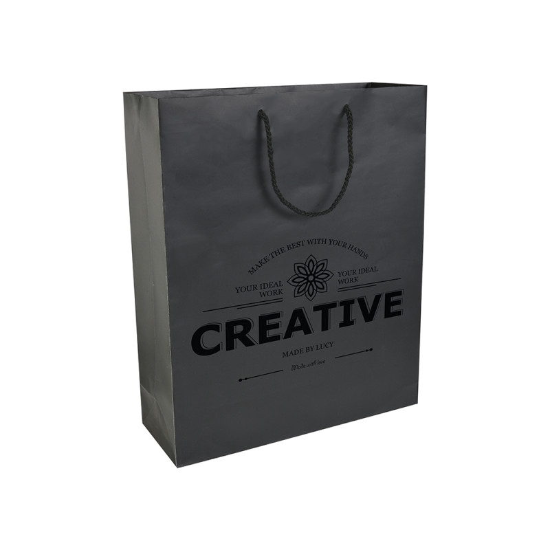 Bolsa de papel laminado mate 35x26x11 cm