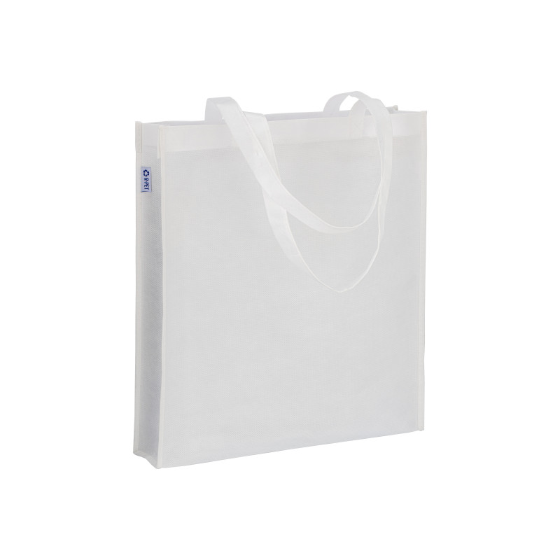 Shopper iBolsa de PET reciclado 80 g/m2, Asas largas y fuelle