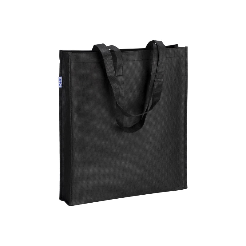 Shopper iBolsa de PET reciclado 80 g/m2, Asas largas y fuelle