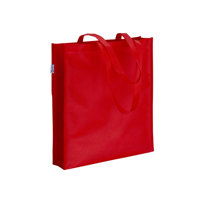 Shopper iBolsa de PET reciclado 80 g/m2, Asas largas y fuelle