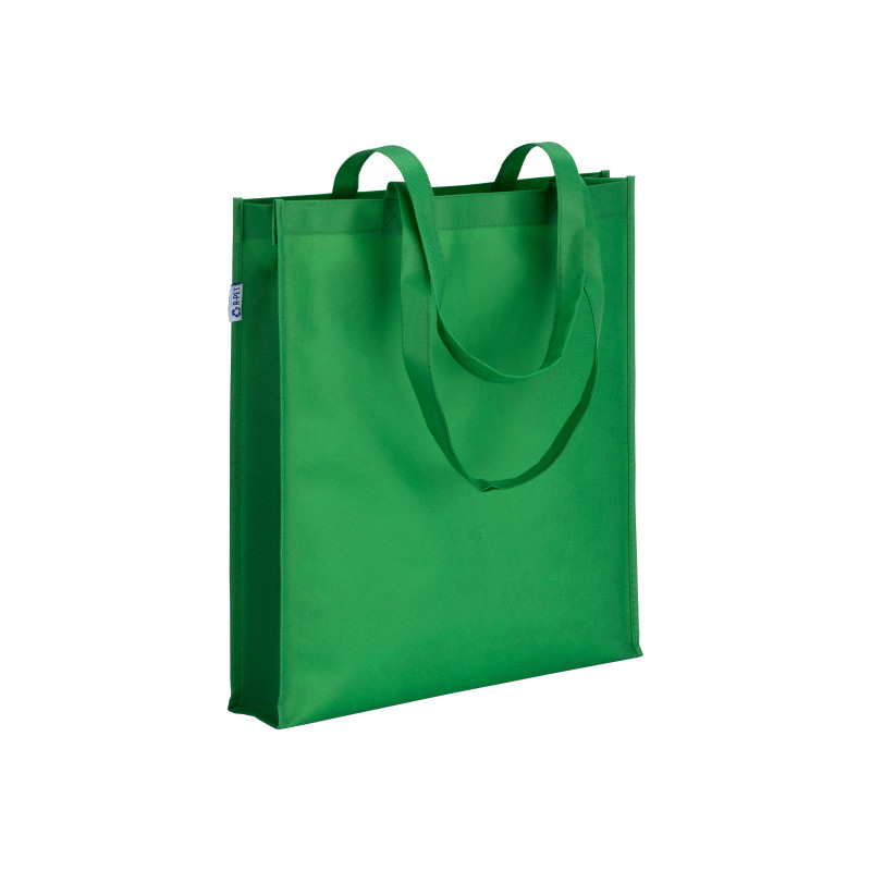 Shopper iBolsa de PET reciclado 80 g/m2, Asas largas y fuelle