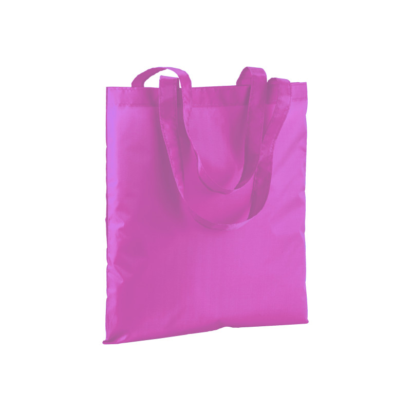 Bolsa shopper fluo de polyester con asas largas