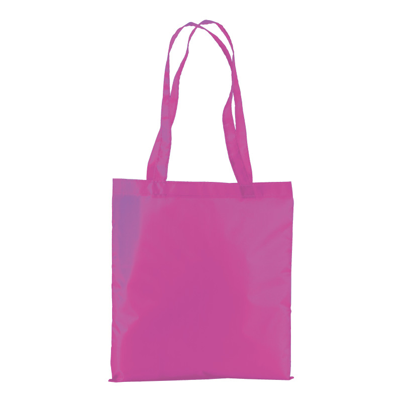 Bolsa shopper fluo de polyester con asas largas