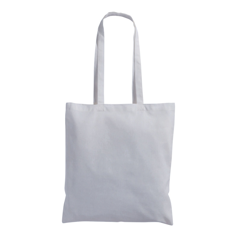 Bolsa de canvas con asas largas.