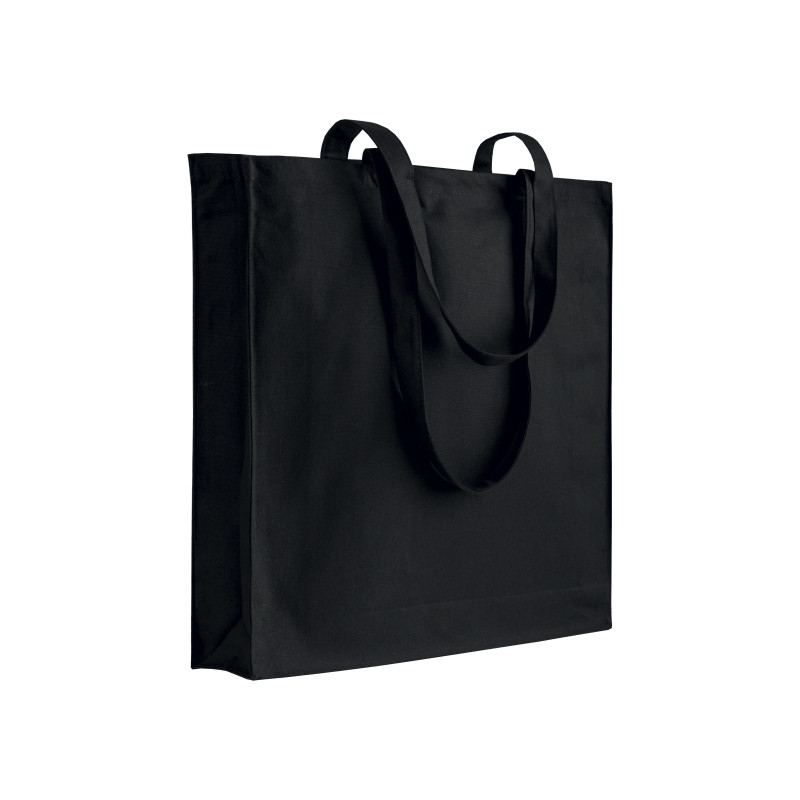 Bolsa de algodón con fuelle y asas de 65 x 3 cm.