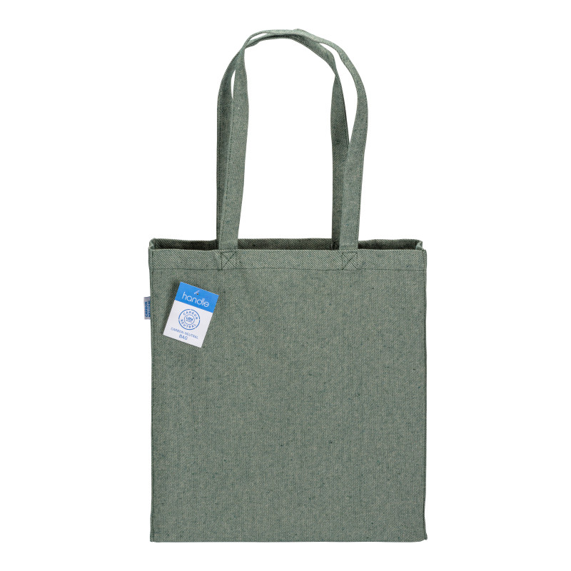 Bolsa de la compra de algodón reciclado neutro en carbono de 280 g/m2