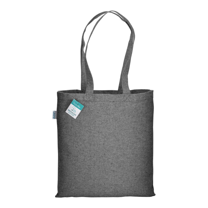 Bolsa de algodón reciclado 280 g/m2, asas largas