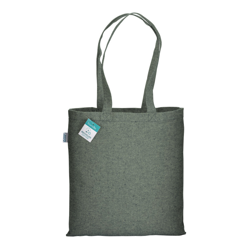 Bolsa de algodón reciclado 280 g/m2, asas largas