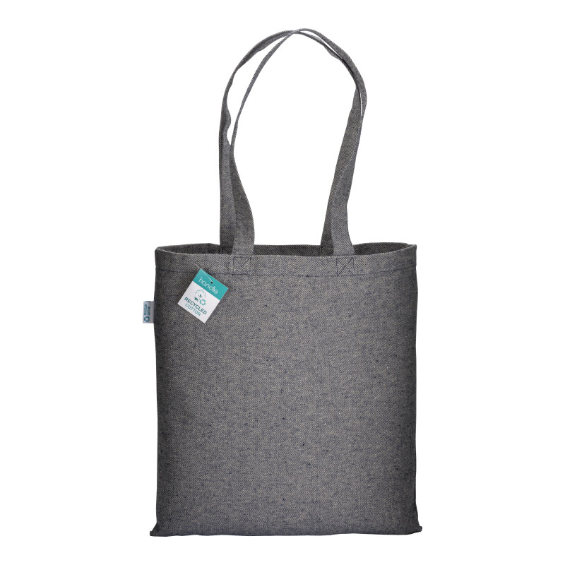 Bolsa de algodón reciclado 280 g/m2, asas largas