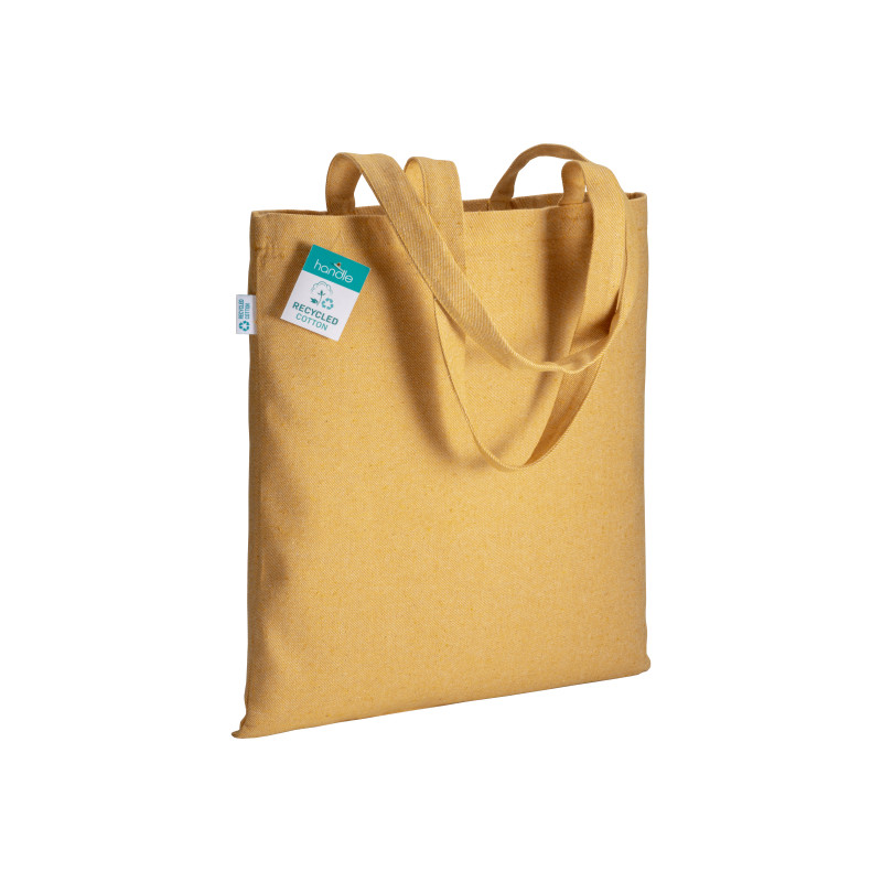 Bolsa de algodón reciclado 280 g/m2, asas largas