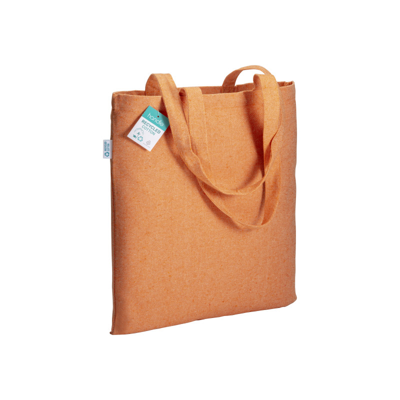 Bolsa de algodón reciclado 280 g/m2, asas largas