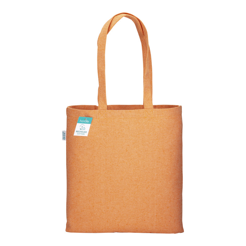 Bolsa de algodón reciclado 280 g/m2, asas largas