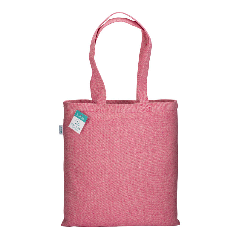 Bolsa de algodón reciclado 280 g/m2, asas largas
