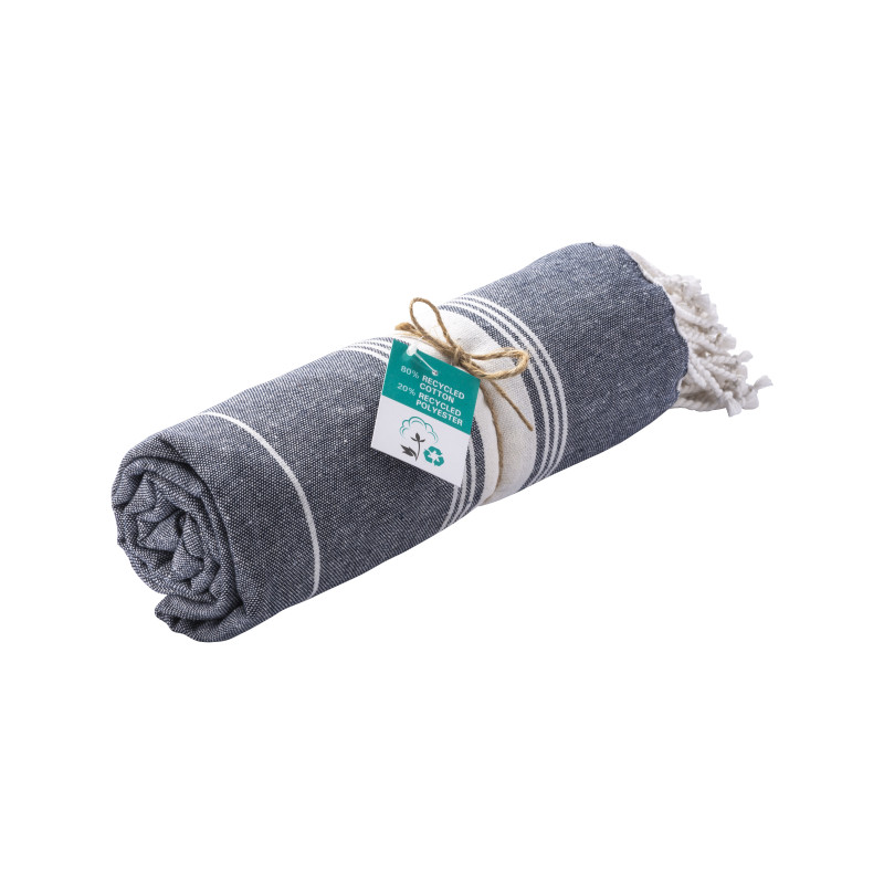 Toalla de playa / Pareo de algodón reciclado 180 g/m2