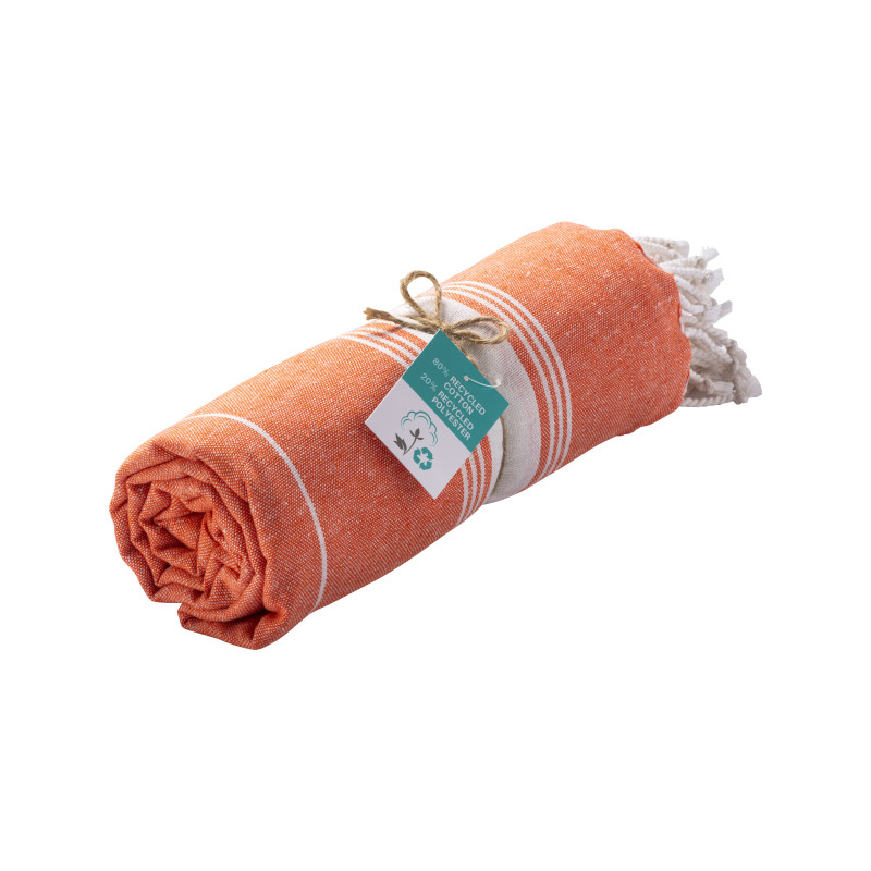 Toalla de playa / Pareo de algodón reciclado 180 g/m2